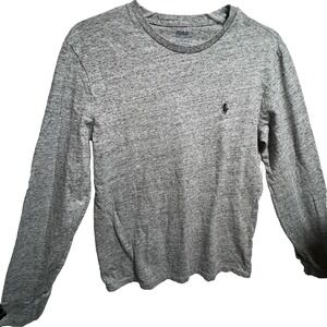 Polo Ralph Lauren Mens T Shirt S Heather Gray Long Sleeve Pullover Pony Logo Tee
